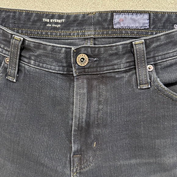 AG Everett Slim Straight Men's Blue Jeans Size 33 - Picture 6 of 14